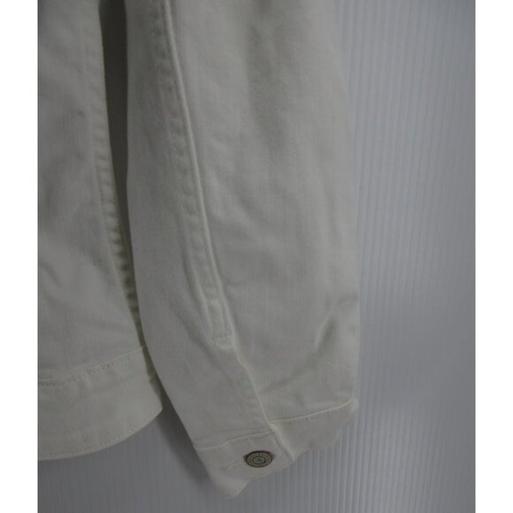 Levis Trucker XL Denim Moto Button Down White Tab Flap Pockets * - Picture 3 of 15